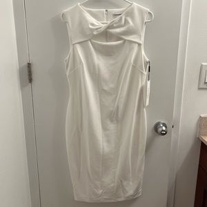 Trendy white dress - Calvin Klein- could be for a bride to be